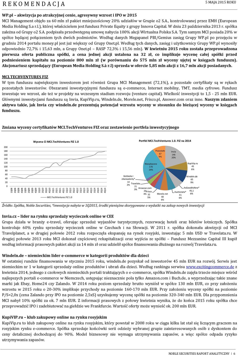 , kontrolowanej przez EMH (European Media Holding S.a r.l.), której właścicielem jest fundusz Private Equity z grupy Innova Capital. W dniu 23 października 2013 r. spółka zależna od Grupy o2 S.A.