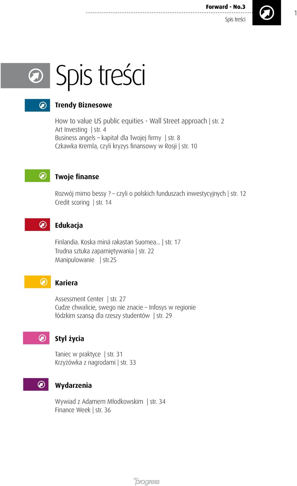 czyli o polskich funduszach inwestycyjnych str. 12 Credit scoring str. 14 Edukacja Finlandia. Koska minä rakastan Suomea... str. 17 Trudna sztuka zapamiętywania str.