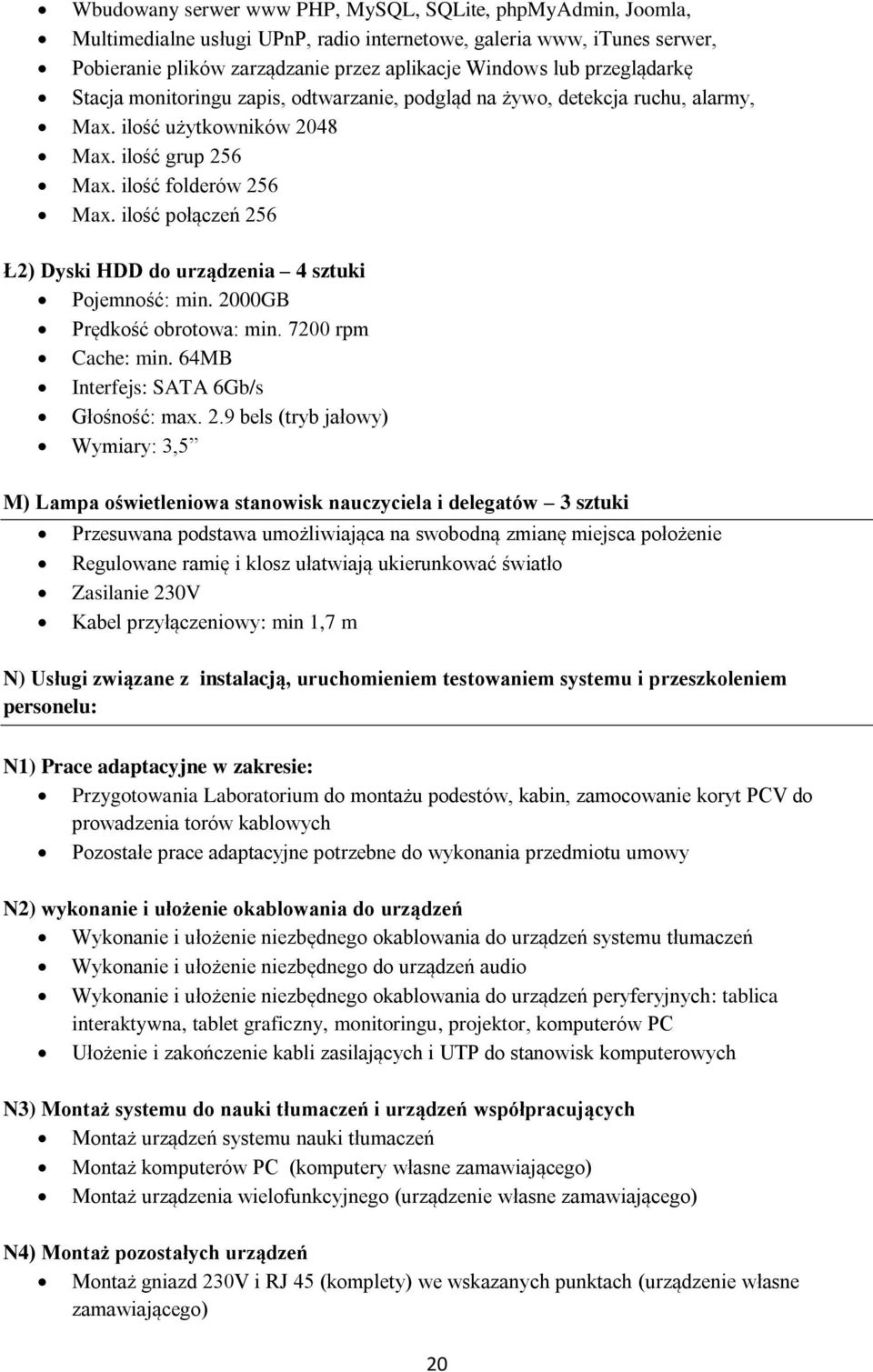 ilość połączeń 25