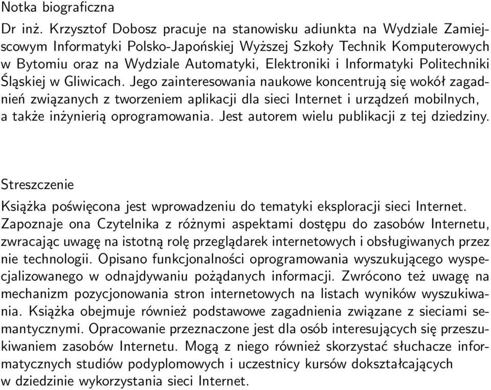 Informatyki Politechniki Śląskiej w Gliwicach.