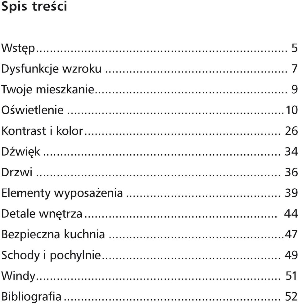 .. 36 Elementy wyposażenia... 39 Detale wnętrza.