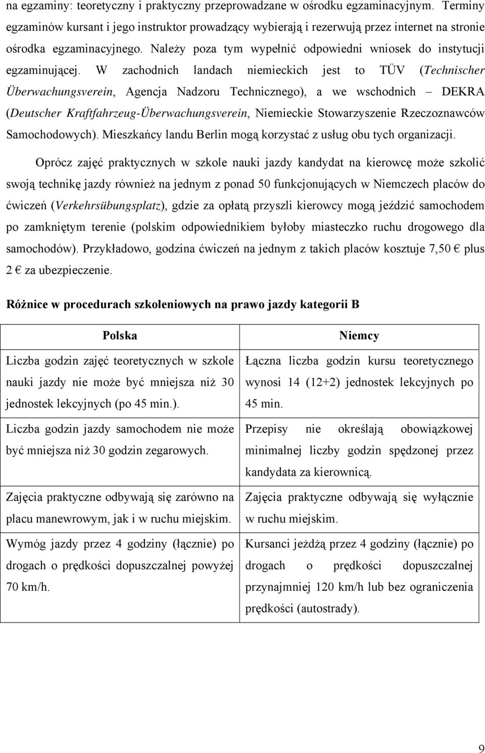 W zachodnich landach niemieckich jest to TÜV (Technischer Überwachungsverein, Agencja Nadzoru Technicznego), a we wschodnich DEKRA (Deutscher Kraftfahrzeug-Überwachungsverein, Niemieckie