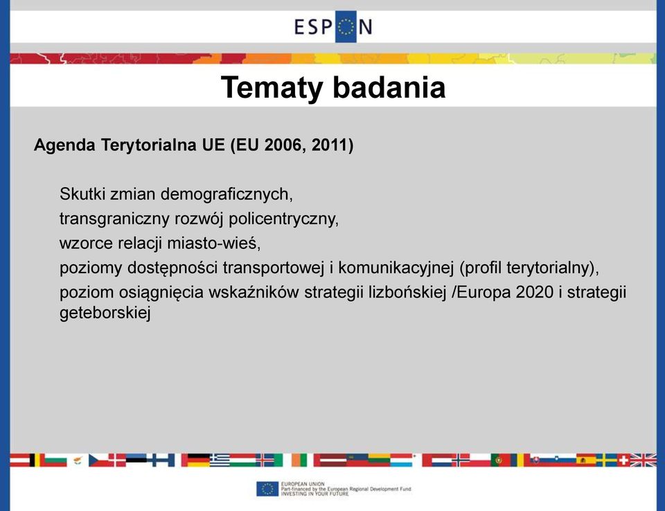 miasto-wieś, poziomy dostępności transportowej i komunikacyjnej (profil