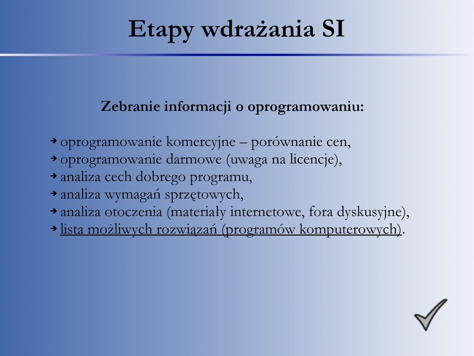 cech dobrego programu, analiza wymagań sprzętowych, analiza otoczenia