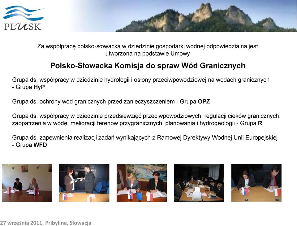 ochrony wód granicznych przed zanieczyszczeniem - Grupa OPZ Grupa ds.