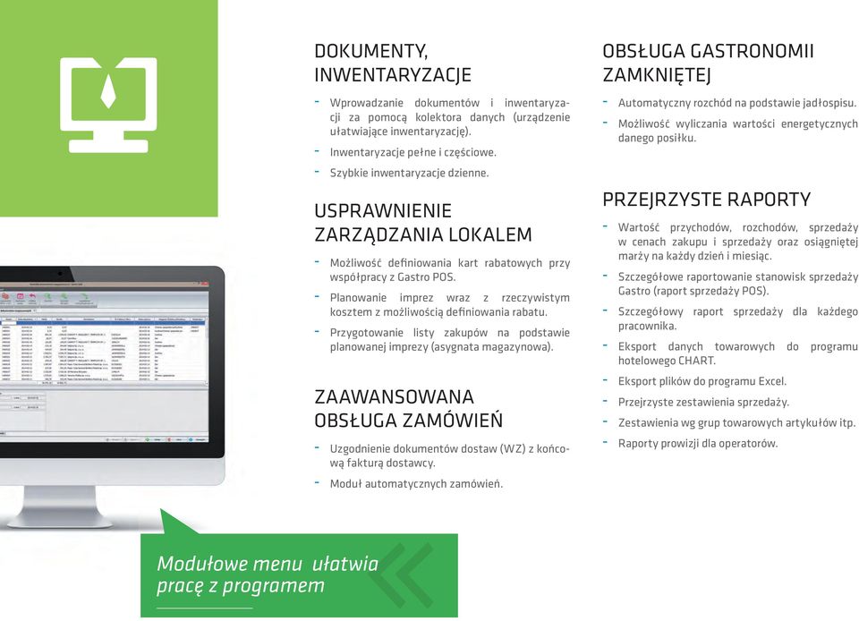 ZAAWANSOWANA OBSŁUGA ZAMÓWIEŃ Przygotowanie listy zakupów na podstawie planowanej imprezy (asygnata magazynowa). Uzgodnienie dokumentów dostaw (WZ) z końcową fakturą dostawcy.