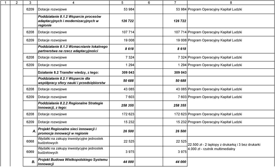 Operacyjny Kapitał Ludzki Poddziałanie 8.1.