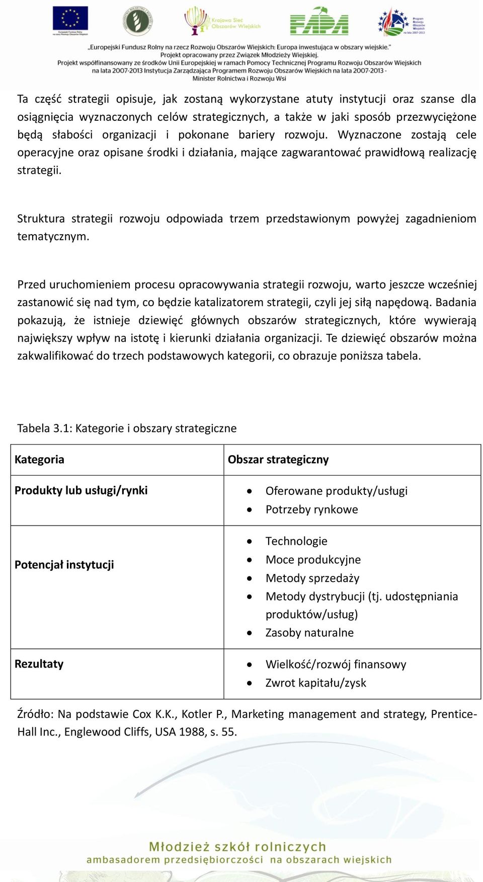 Struktura strategii rozwoju odpowiada trzem przedstawionym powyżej zagadnieniom tematycznym.