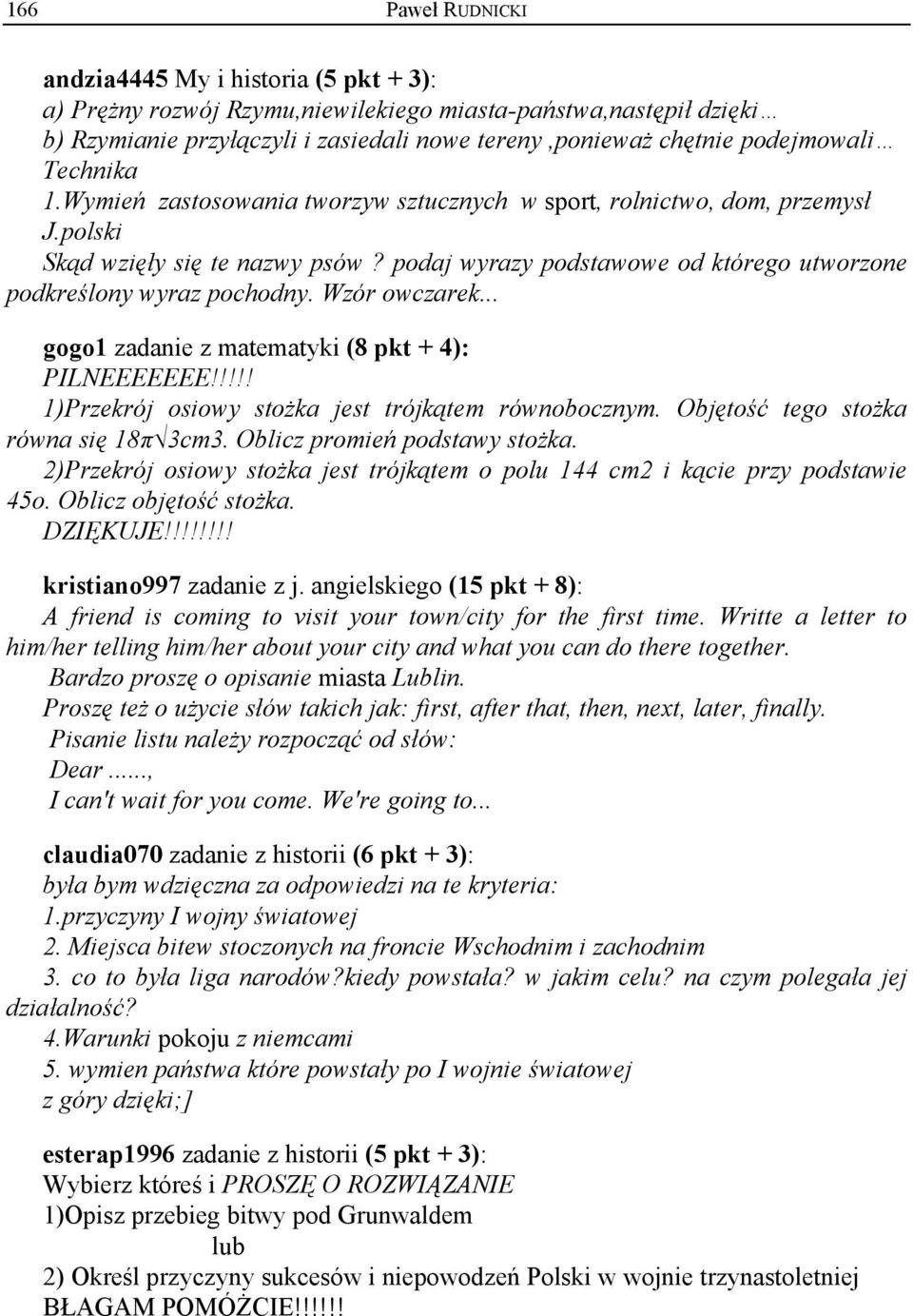 podaj wyrazy podstawowe od którego utworzone podkreślony wyraz pochodny. Wzór owczarek... gogo1 zadanie z matematyki (8 pkt + 4): PILNEEEEEEE!!!!! 1)Przekrój osiowy stożka jest trójk tem równobocznym.