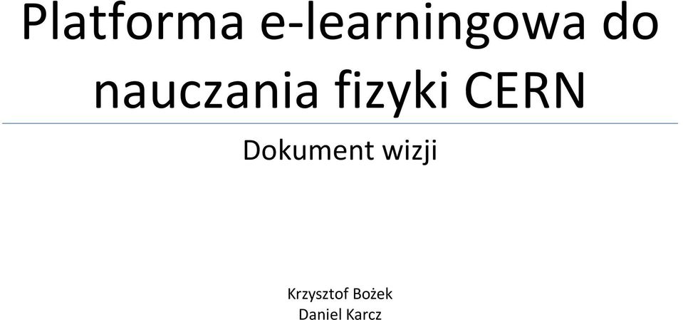 nauczania fizyki CERN