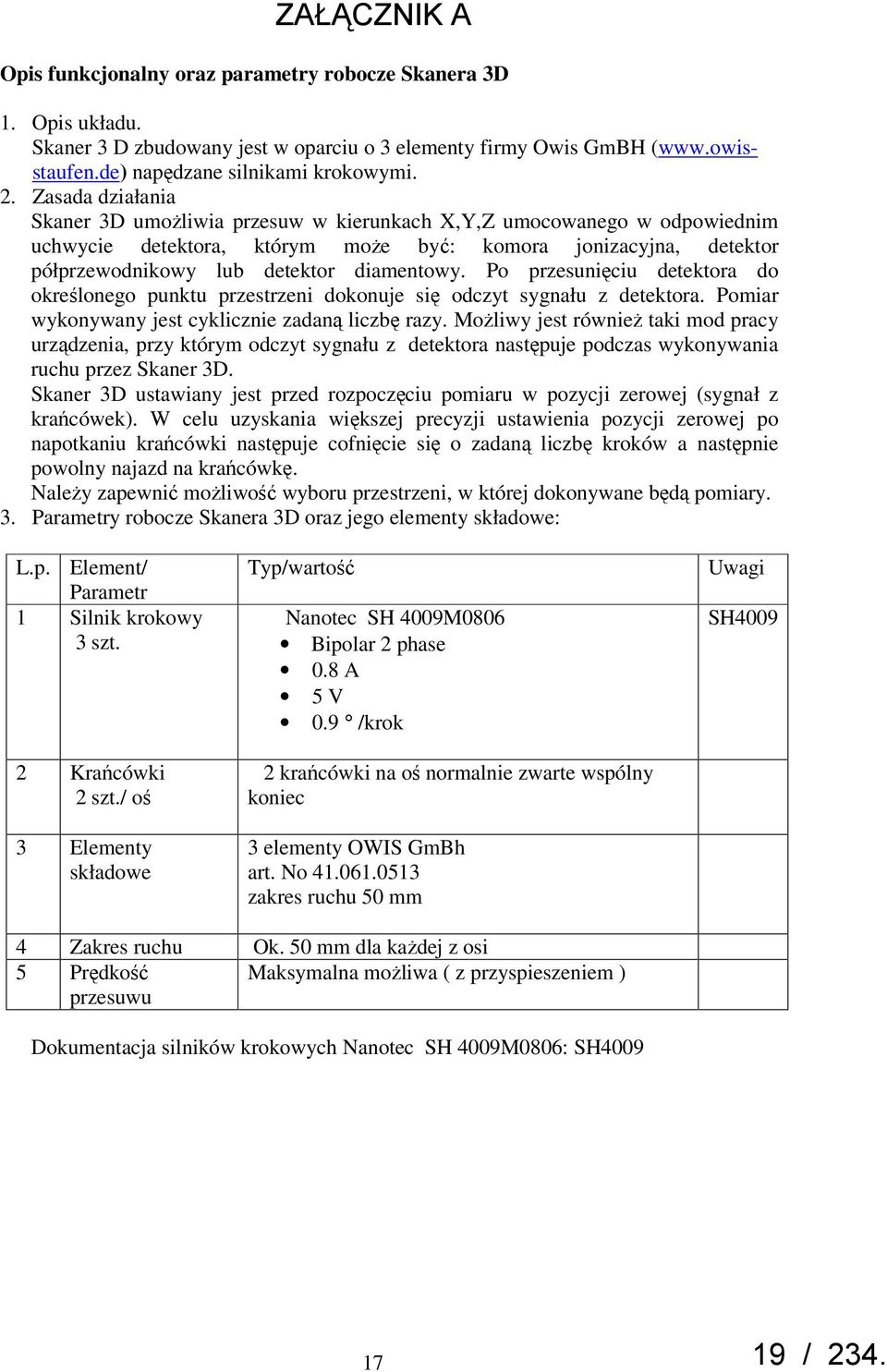 Po przesunięciu detektora do określonego punktu przestrzeni dokonuje się odczyt sygnału z detektora. Pomiar wykonywany jest cyklicznie zadaną liczbę razy.