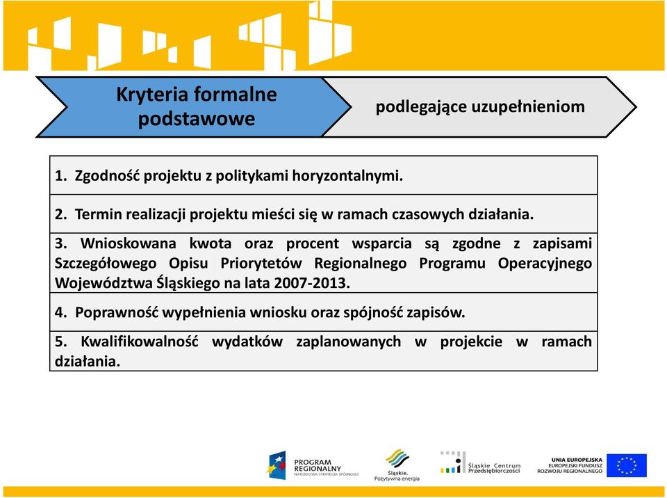 Wnioskowana kwota oraz procent wsparcia są zgodne z zapisami Szczegółowego Opisu Priorytetów Regionalnego Programu