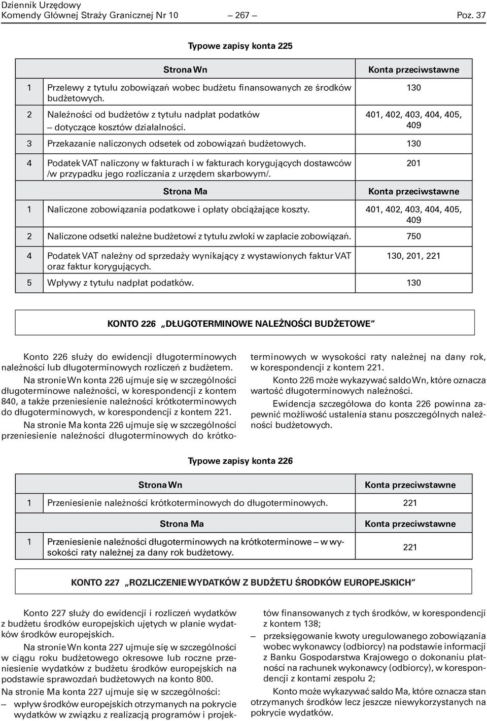 4 Podatek VAT naliczony w fakturach i w fakturach korygujących dostawców /w przypadku jego rozliczania z urzędem skarbowym/. 201 1 Naliczone zobowiązania podatkowe i opłaty obciążające koszty.