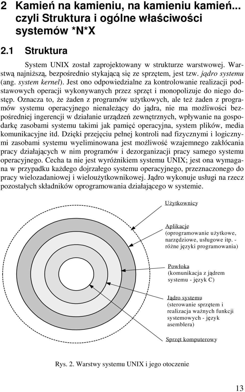 Jest ono odpowiedzialne za kontrolowanie realizacji podstawowych operacji wykonywanych przez sprzęt i monopolizuje do niego dostęp.