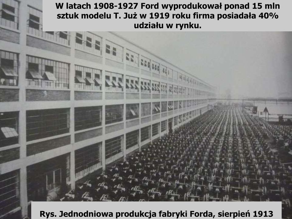 Już w 1919 roku firma posiadała 40% udziału