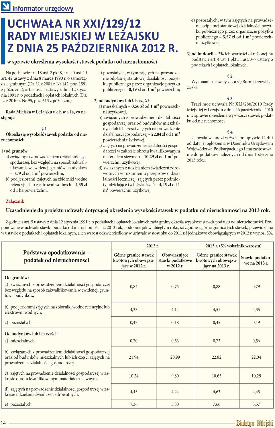 o podatkach i opłatach lokalnych (Dz. U. z 2010 r. Nr 95, poz. 613 z późn. zm.