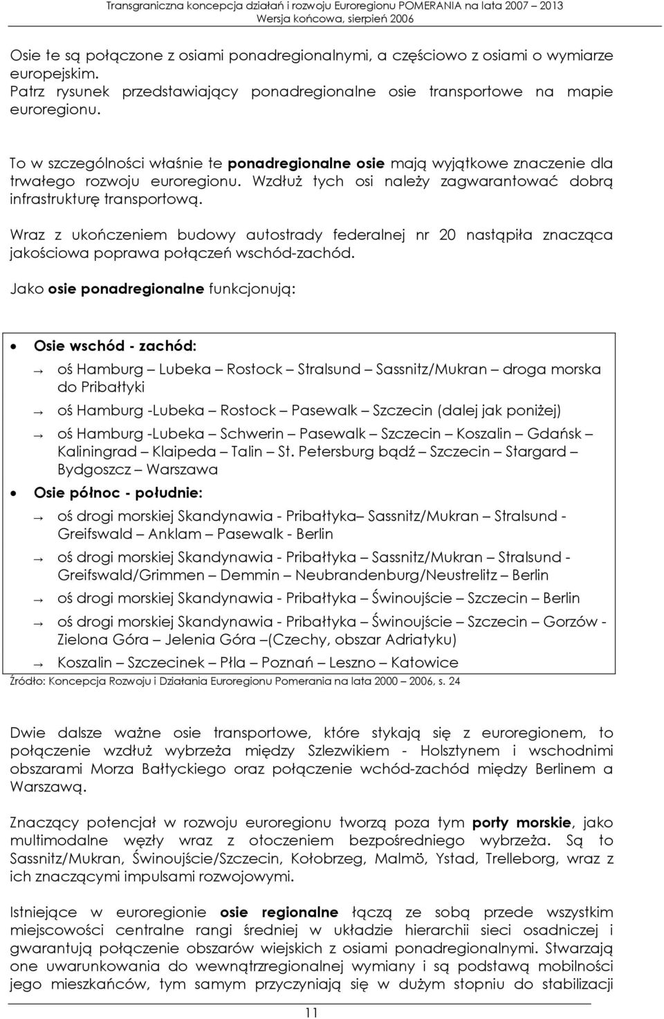 Wraz z ukończeniem budowy autostrady federalnej nr 20 nastąpiła znacząca jakościowa poprawa połączeń wschód-zachód.