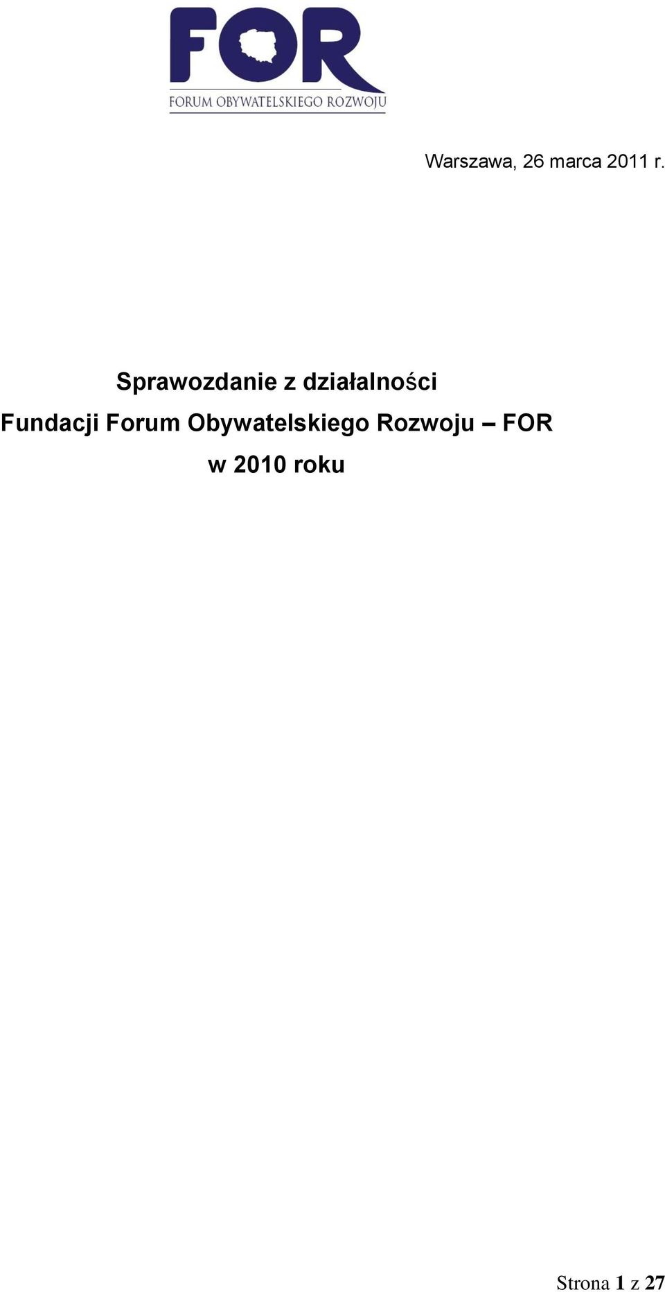 Fundacji Forum Obywatelskiego