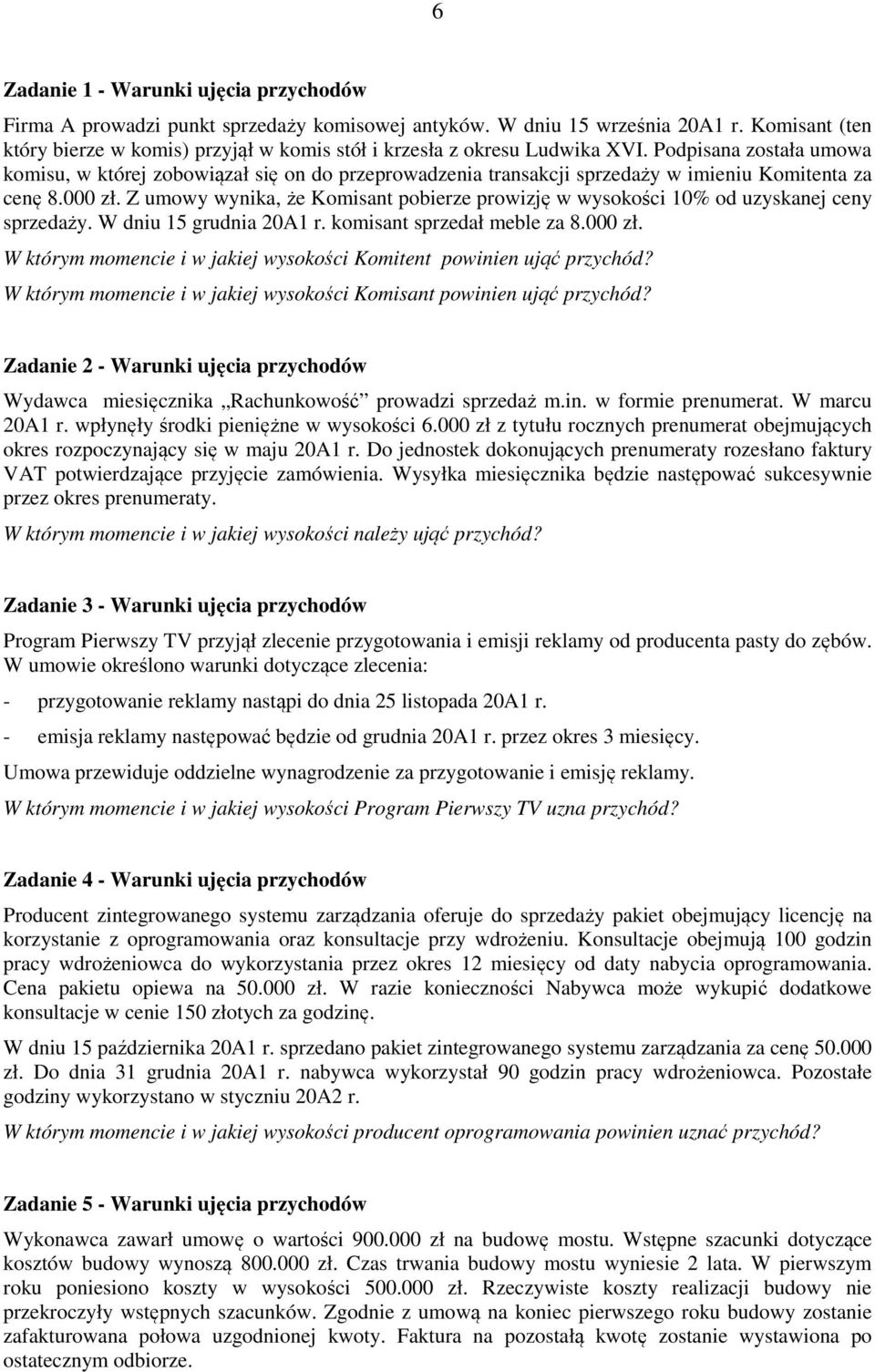 Podpisana została umowa komisu, w której zobowiązał się on do przeprowadzenia transakcji sprzedaży w imieniu Komitenta za cenę 8.000 zł.