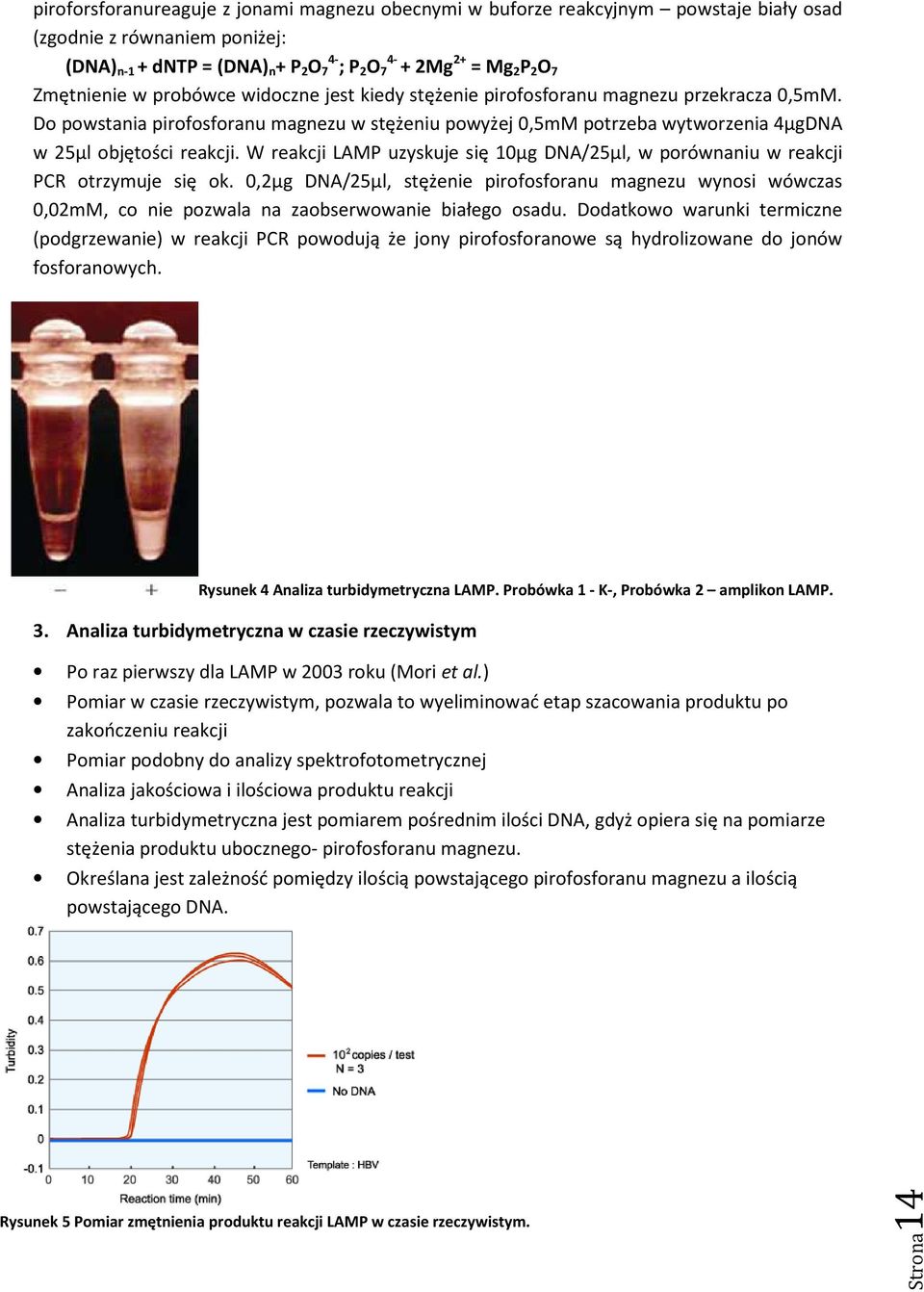 Do powstania pirofosforanu magnezu w stężeniu powyżej 0,5mM potrzeba wytworzenia 4µgDNA w 25µl objętości reakcji.