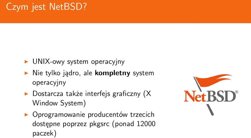 kompletny system operacyjny Dostarcza także interfejs