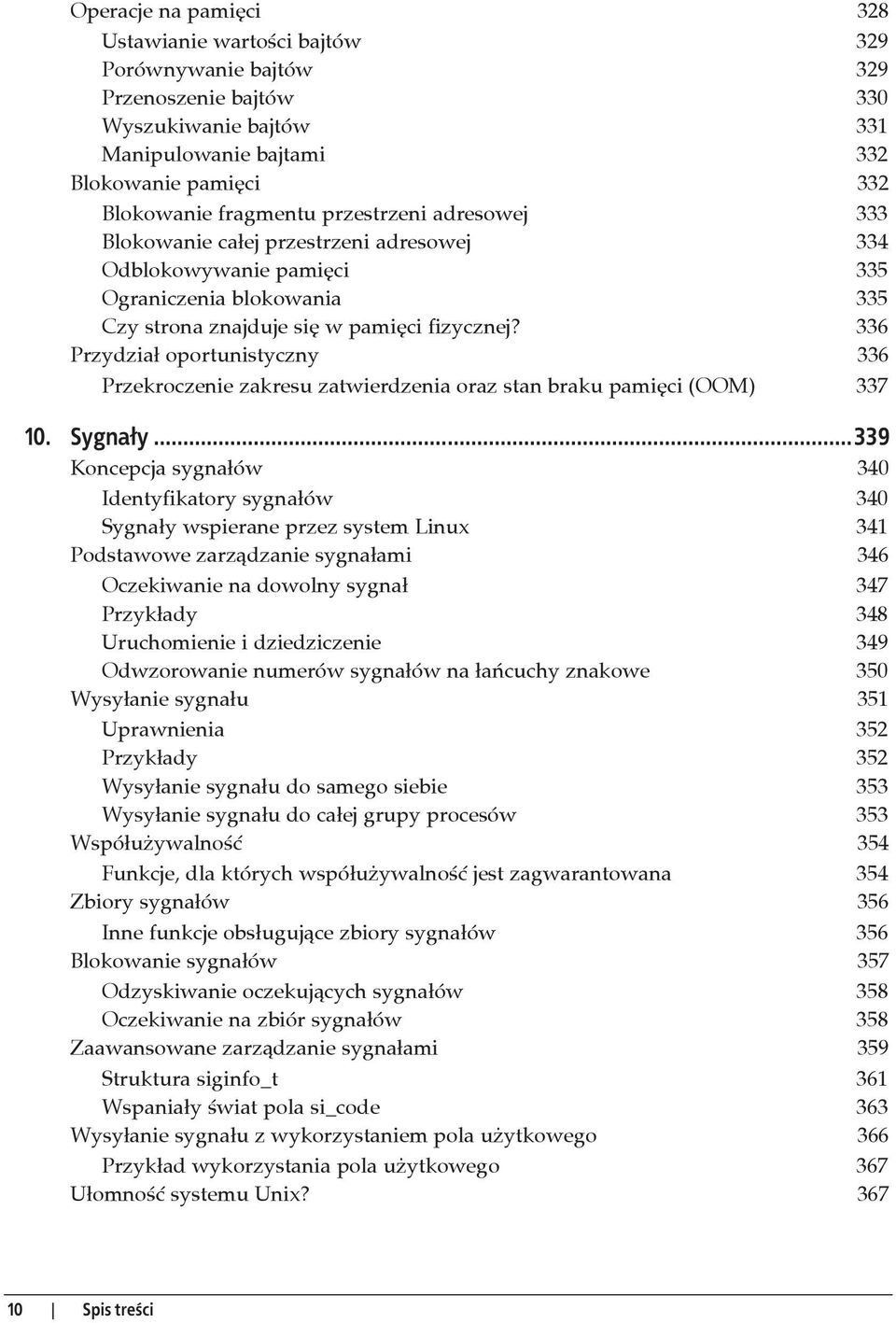 336 Przydzia oportunistyczny 336 Przekroczenie zakresu zatwierdzenia oraz stan braku pami ci (OOM) 337 10. Sygna y.