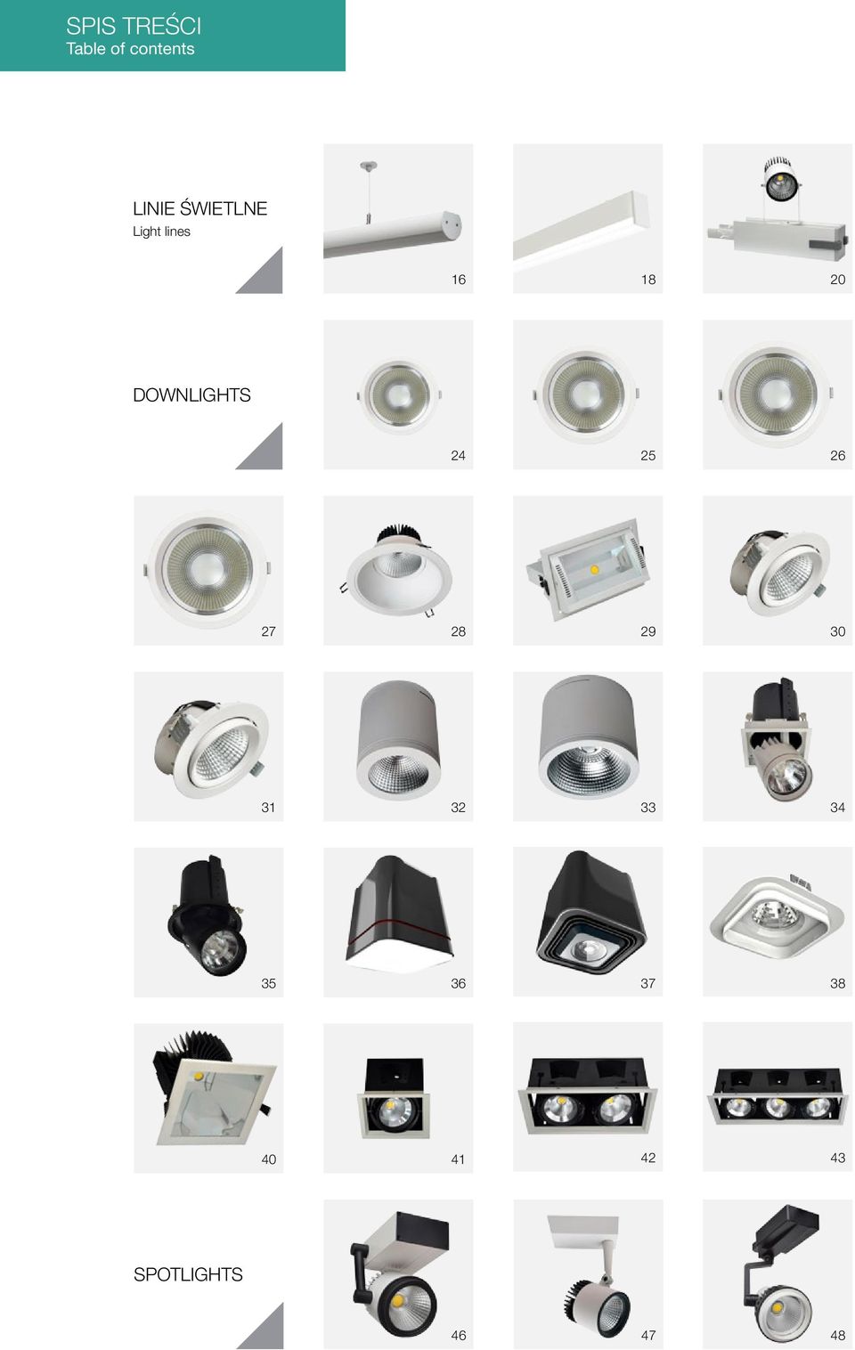 DOWNLIGHTS 24 25 26 27 28 29 30 31 32