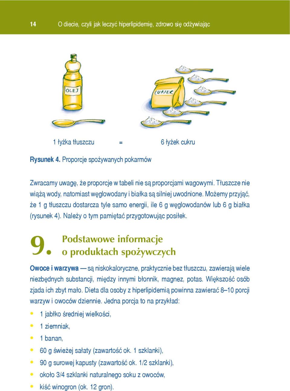 Mo emy przyj¹æ, e 1 g t³uszczu dostarcza tyle samo energii, ile 6 g wêglowodanów lub 6 g bia³ka (rysunek 4). Nale y o tym pamiêtaæ przygotowuj¹c posi³ek. 9.