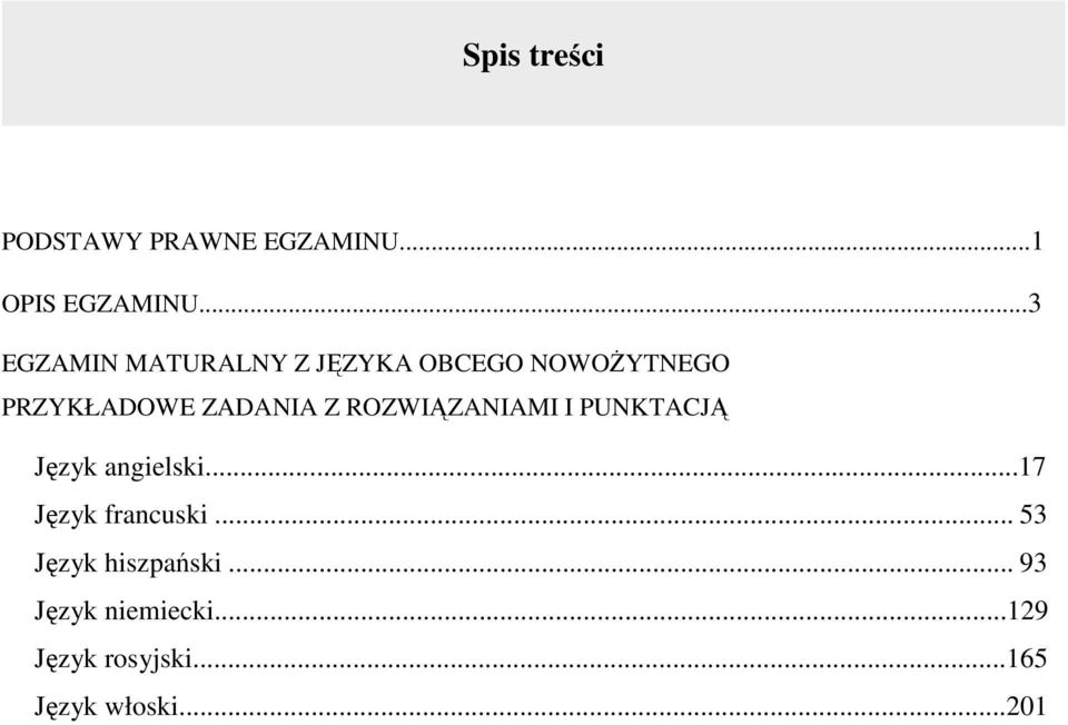 Z ROZWIĄZANIAMI I PUNKTACJĄ Język angielski...17 Język francuski.