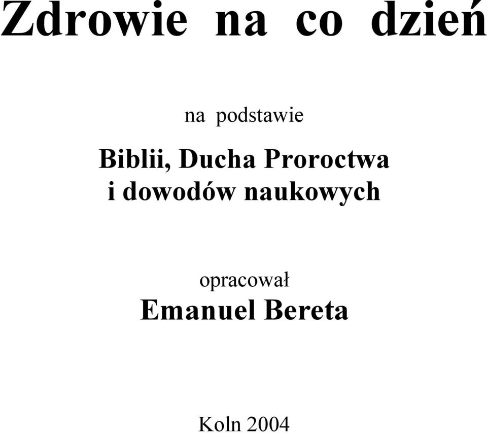 Proroctwa i dowodów