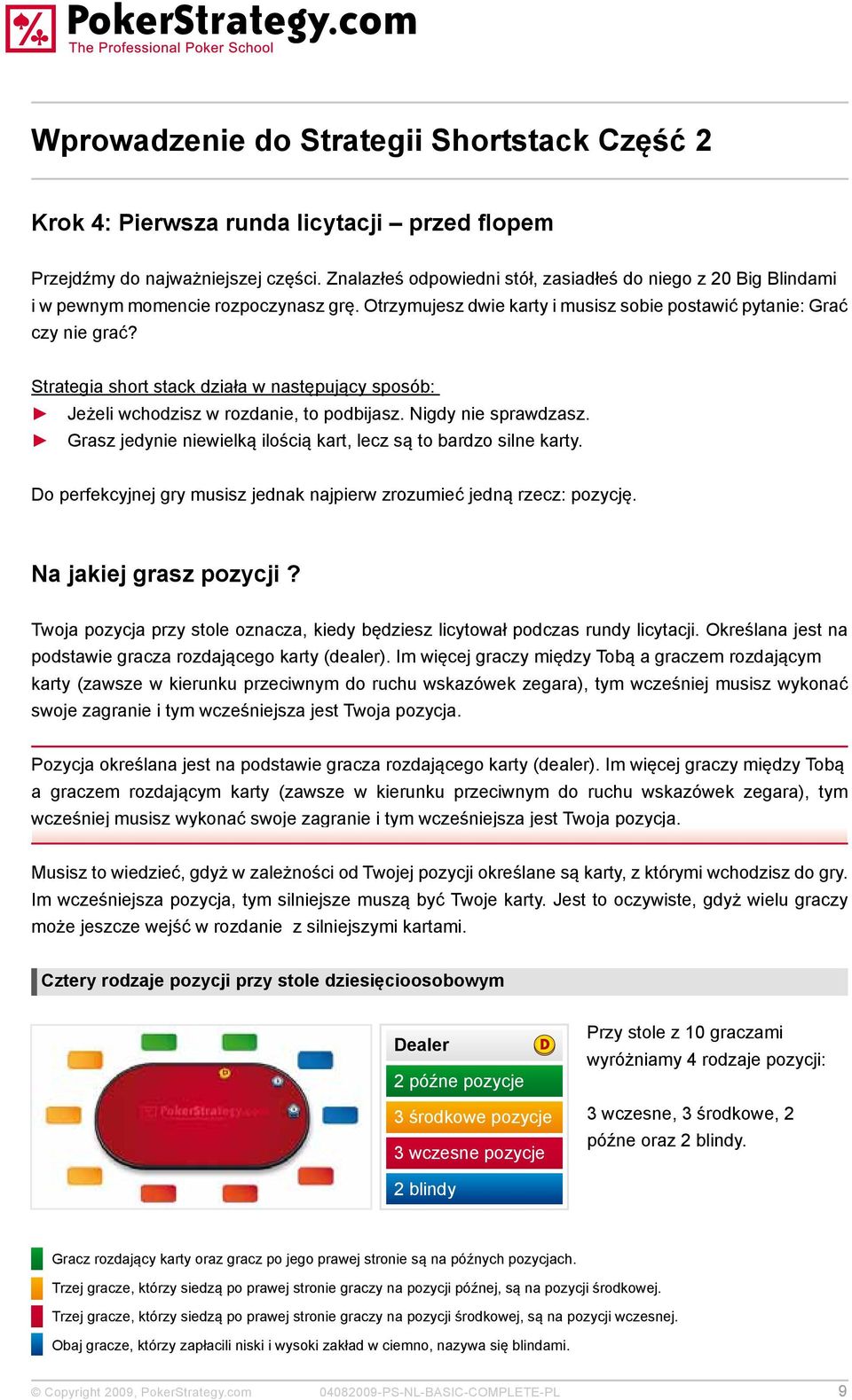 Strategia short stack działa w następujący sposób: Jeżeli wchodzisz w rozdanie, to podbijasz. Nigdy nie sprawdzasz. Grasz jedynie niewielką ilością kart, lecz są to bardzo silne karty.