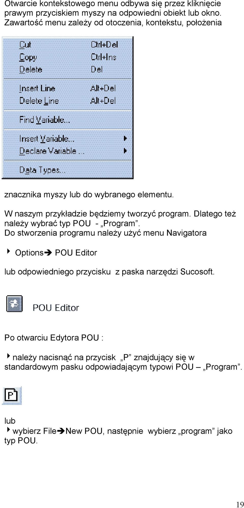 Dlatego też należy wybrać typ POU - Program.