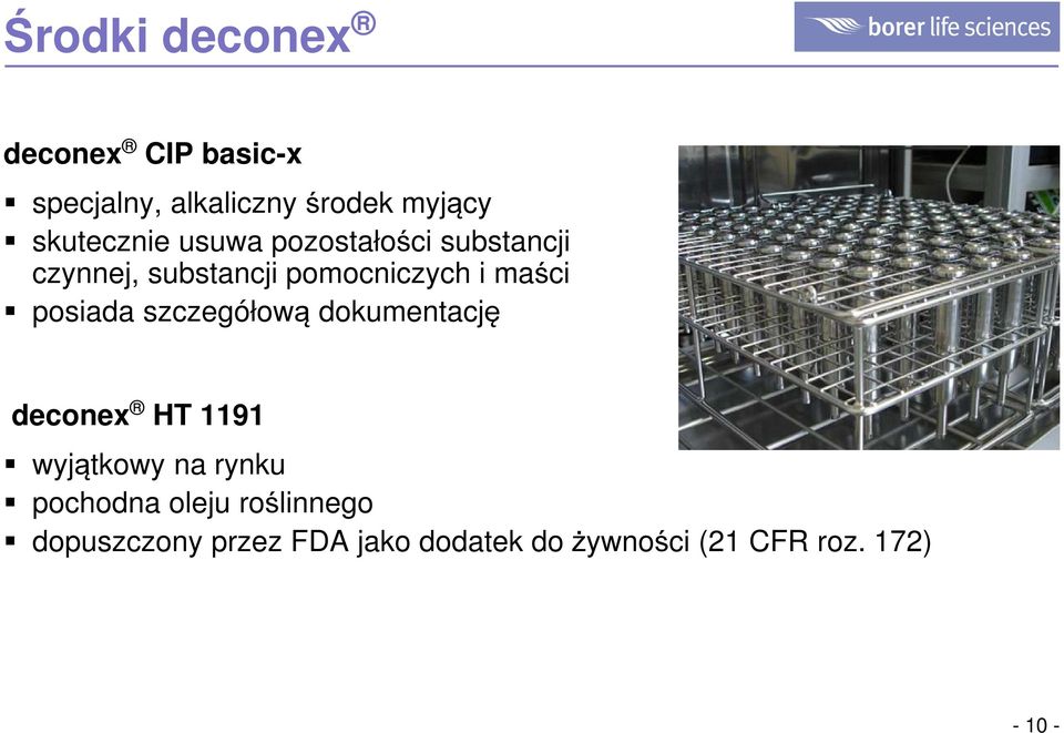 maści posiada szczegółową dokumentację deconex HT 1191 wyjątkowy na rynku