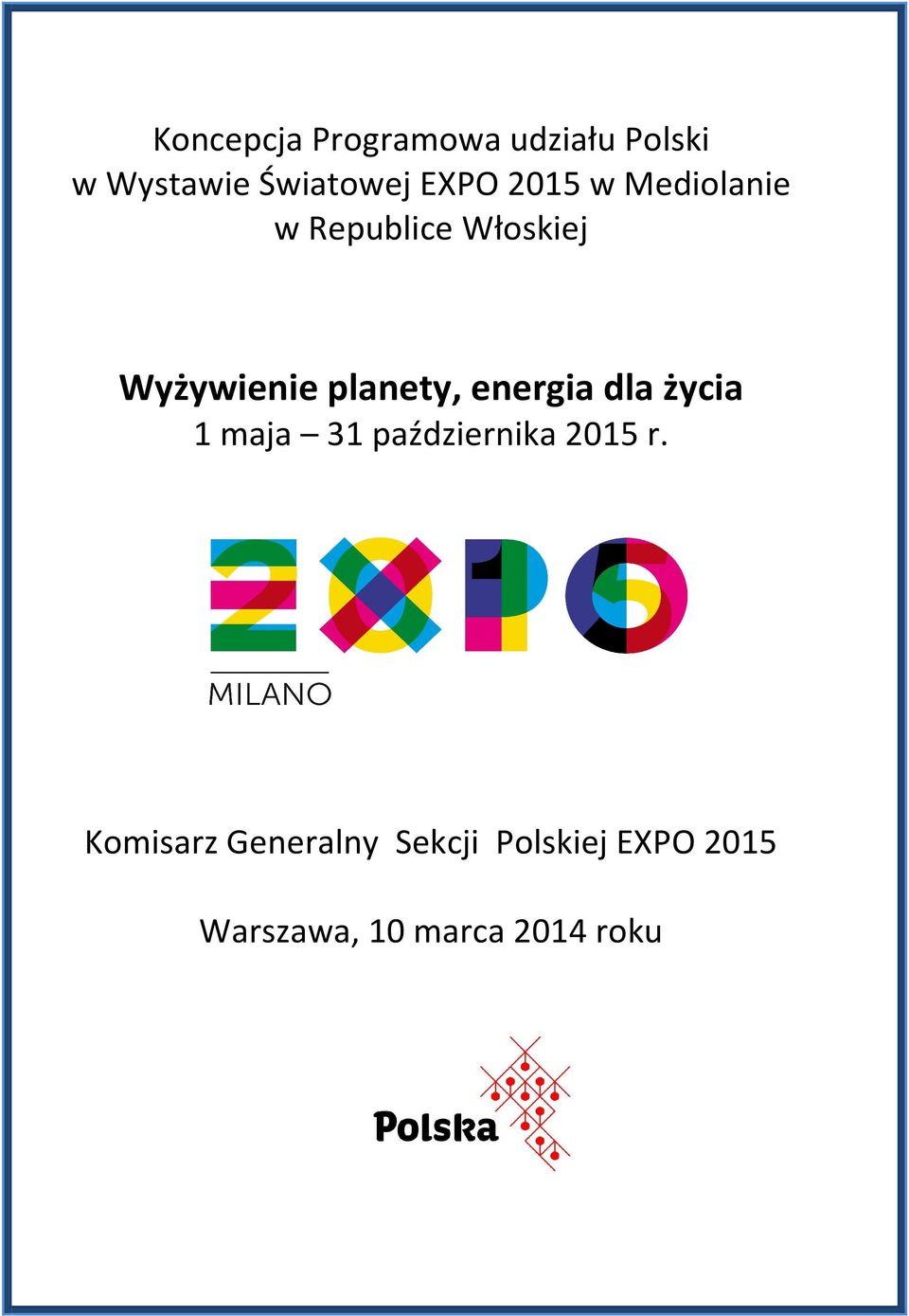 planety, energia dla życia 1 maja 31 października 2015 r.