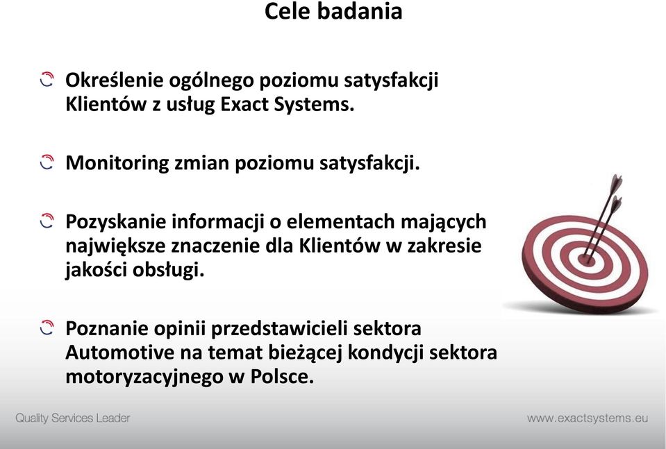 Pozyskanie informacji o elementach mających największe znaczenie dla Klientów w