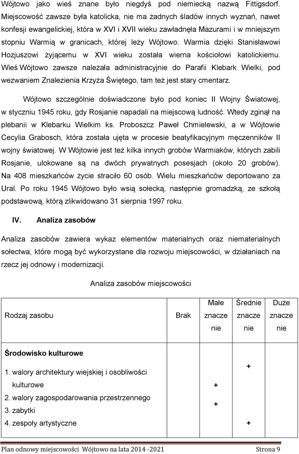 leży Wójtowo. Warmia dzięki Stanisławowi Hozjuszowi żyjącemu w XVI wieku została wierna kościołowi katolickiemu.