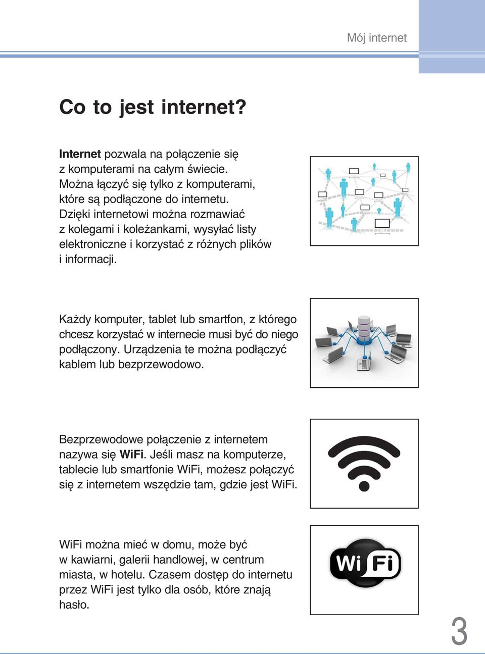 Każdy komputer, tablet lub smartfon, z którego chcesz korzystać w internecie musi być do niego podłączony. Urządzenia te można podłączyć kablem lub bezprzewodowo.