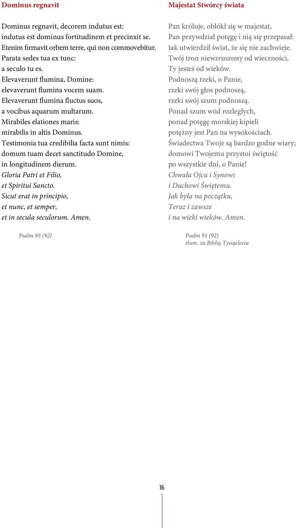 Testimonia tua credibilia facta sunt nimis: domum tuam decet sanctitudo Domine, in longitudinem dierum. Gloria Patri et Filio, et Spiritui Sancto.