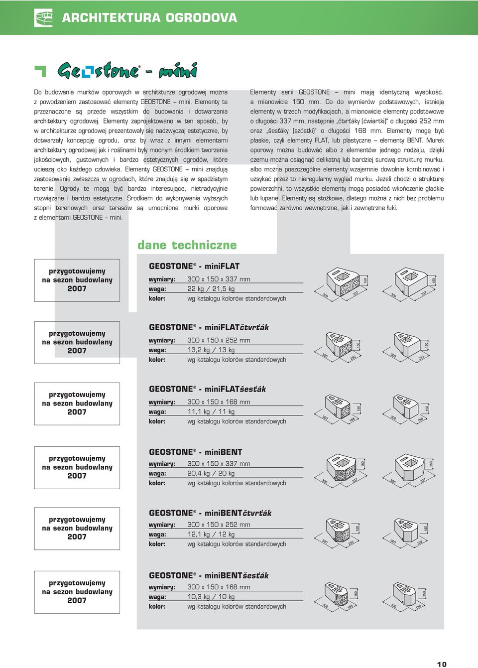 Elementy zaprojektowano w ten sposób, by w architekturze ogrodowej prezentowały się nadzwyczaj estetycznie, by dotwarzały koncepcję ogrodu, oraz by wraz z innymi elementami architektury ogrodowej jak