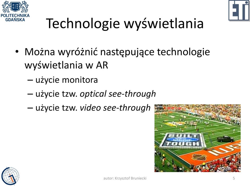 użycie monitora użycie tzw.