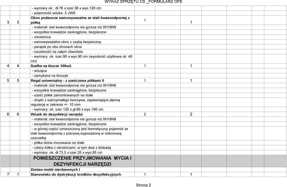 obwodzie - wymiary: ok. szer.90 x wys.90 cm (wysokość użytkowa ok. 40 cm) 4 4 Szafka na klucze 00szt.