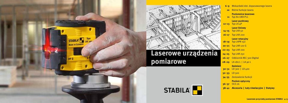 Typ LAX 50 16 17 Typ LAX 200 Laser rotacyjny 18 19 Typ LAPR 150 20 21 Typ LAR 120 G 22 23 Typ LAR 200 24 25 Typ LAR 250 26 27