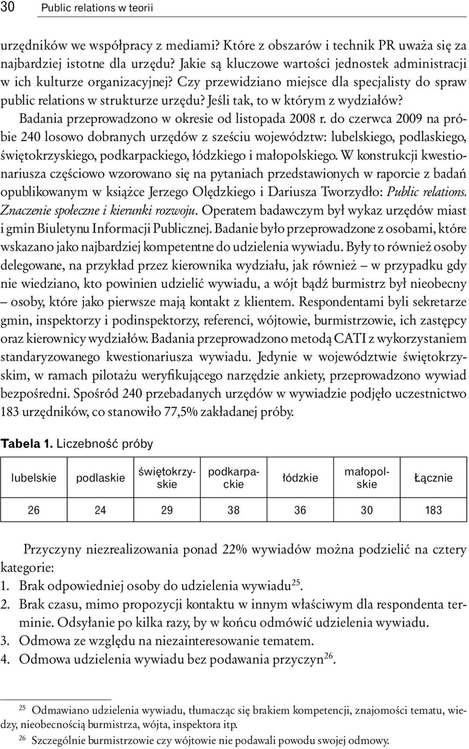 Jeśli tak, to w którym z wydziałów? Badania przeprowadzono w okresie od listopada 2008 r.