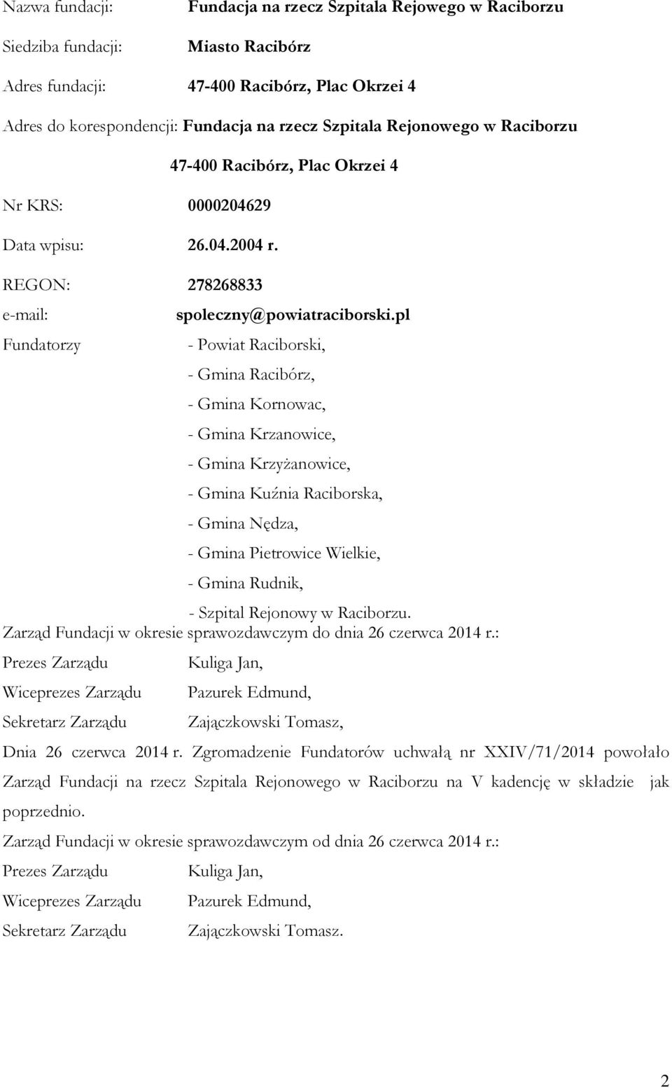 pl - Powiat Raciborski, - Gmina Racibórz, - Gmina Kornowac, - Gmina Krzanowice, - Gmina Krzyżanowice, - Gmina Kuźnia Raciborska, - Gmina Nędza, - Gmina Pietrowice Wielkie, - Gmina Rudnik, - Szpital