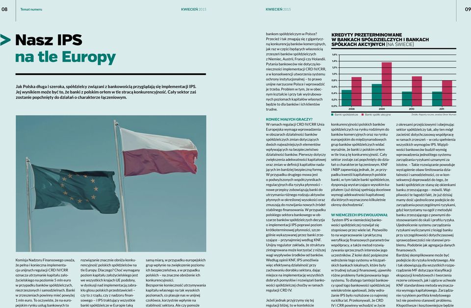 To oczywiste, że na europejskim rynku usług bankowych to rozwiązanie znacznie obniża konkurencyjność polskich spółdzielców na tle Europy. Dlaczego?