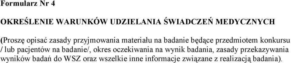 lub pacjentów na badanie/, okres oczekiwania na wynik badania, zasady