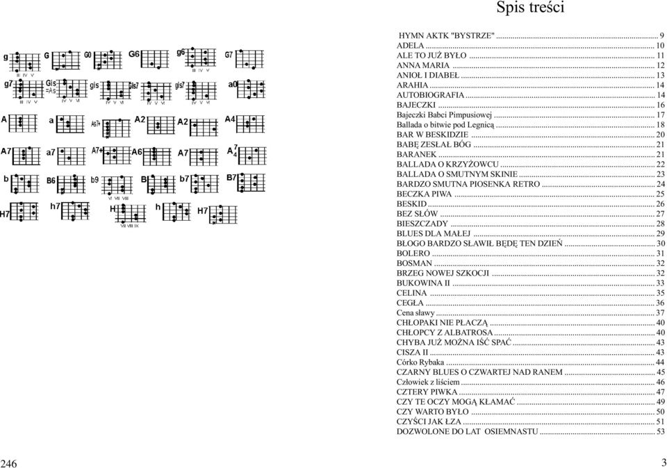 .. 25 BESKID... 26 BEZ S ÓW... 27 BIESZCZADY... 28 BLUES DLA MA EJ... 29 B OO BARDZO S AWI BÊDÊ TEN DZIEÑ... 30 BOLERO... 31 BOSMAN... 32 BRZE NOWEJ SZKOCJI... 32 BUKOWINA II... 33 CELINA... 35 CE A.