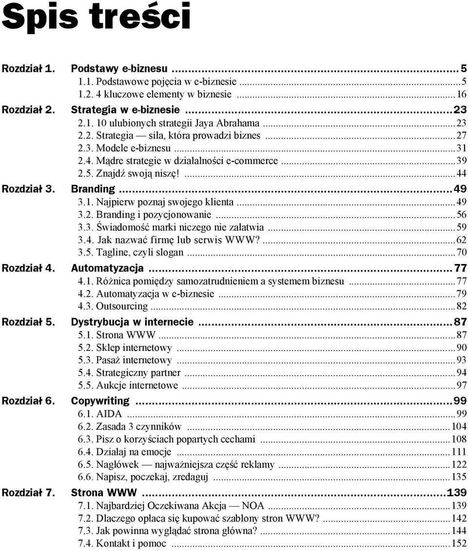 ..49 3.2. Branding i pozycjonowanie...56 3.3. Świadomość marki niczego nie załatwia...59 3.4. Jak nazwać firmę lub serwis WWW?...62 3.5. Tagline, czyli slogan...70 Rozdział 4. Automatyzacja...77 4.1.