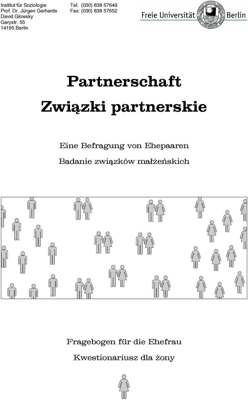 Berlin Partnerschaft Związki partnerskie Eine Befragung von