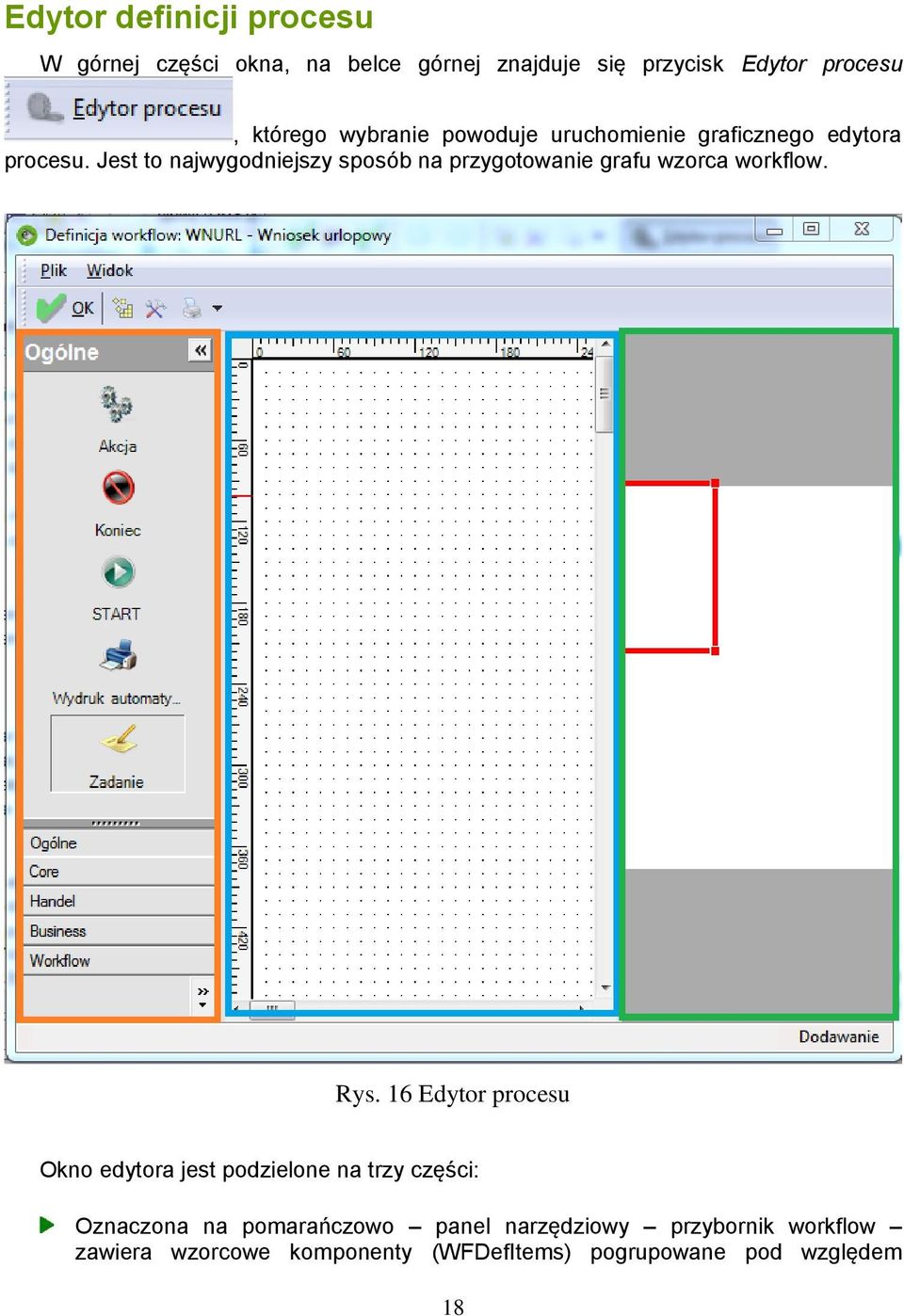 Jest to najwygodniejszy sposób na przygotowanie grafu wzorca workflow. Rys.